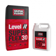 Ultra Floor Level It Super Flex 30 Rapid Setting Fibre Reinforced Flexible Two Part Self Levelling Compound 20kg